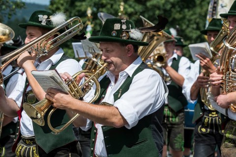 Band at the Oberlandler Gauverband costume parade