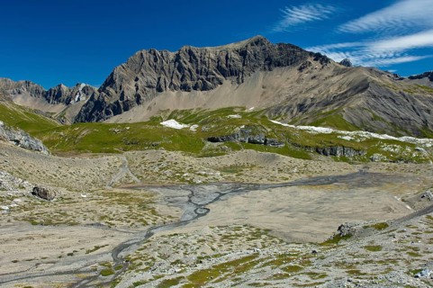 End moraine area of Tsanfleuron Glacier at Sanetsch Pass