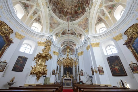 View towards the altar of Laxenburg Church