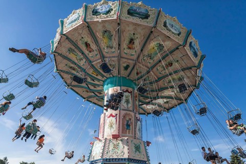 Chairoplane carousel at a fairground