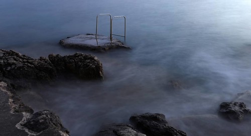 Steps leading into the sea