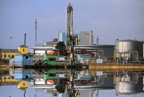 Industrial site on the Kiel Canal