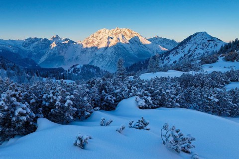 View from Torrener Joch pass towards Jenner mountain