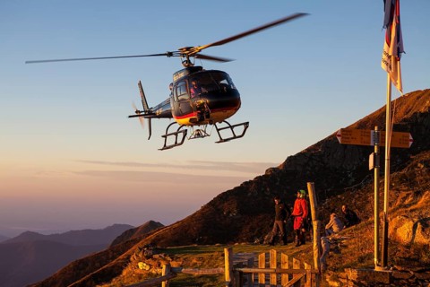 A Helicopter at Rifugio Al Legn