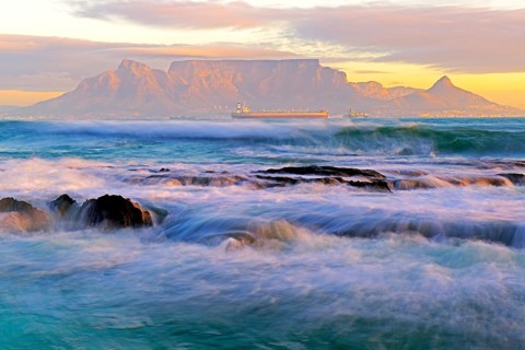 Table Mountain at dusk