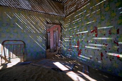 Abandoned building in the former diamond mining town