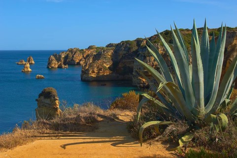 Cliffs at the Praia da Dona Ana beach