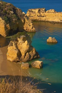 Cliffs at the Praia da Dona Ana beach