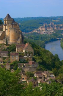 Townscape with Castelnaud Castle