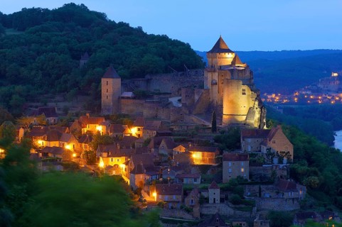Townscape with Castelnaud Castle