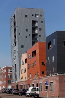 Modern apartment buildings