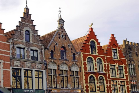 Guild houses with stepped gables