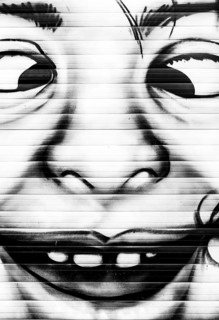 Artistic graffiti on a shutter