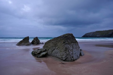 Dark clouds on the coast