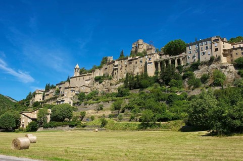 View towards the village of Montbrun-les-Bains