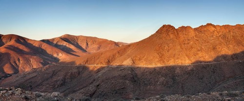 View from lookout at Degollada de Los Grandadillos across the Betancuria Massif