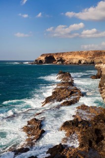 Rocky coast with the Mirador