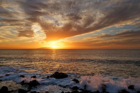 Sunset over the sea