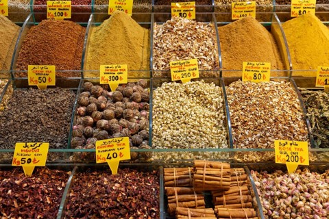 Various teas and spices