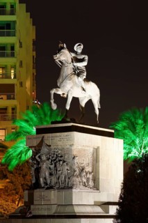 Atatuerk equestrian statue in Cumhuriyet Meydani square