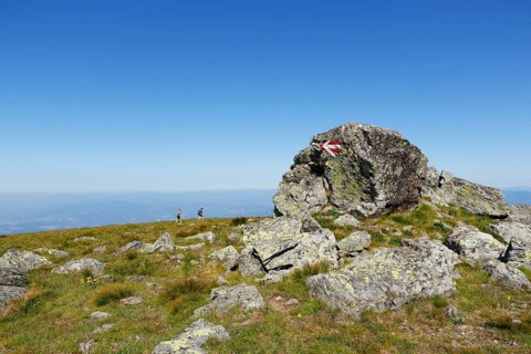 Rocks near the summit of Ladinger Spitz Mountain