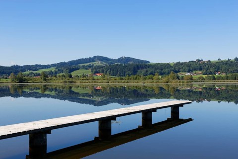 Jetty on Haslacher See lake