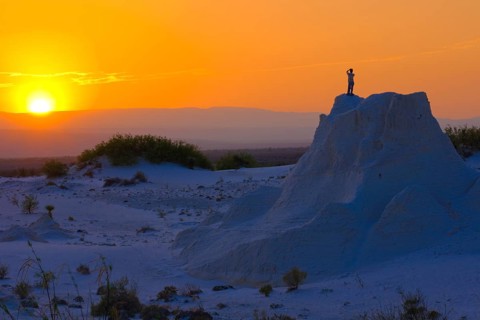Gypsum dunes of Las Arenales in Cuatro Ciénegas Nature Reserve