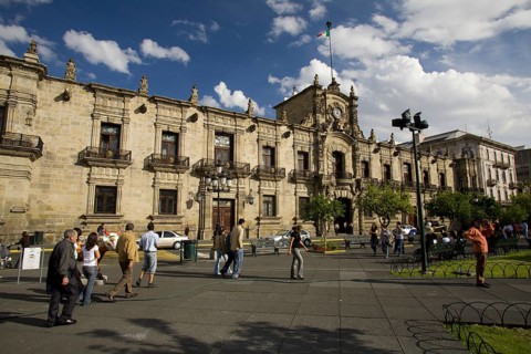 Plaza de Armas with the Palacio de Gobierno