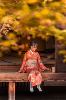 Japanese woman dressed with kimono