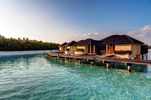 Water bungalows on Paradise Island