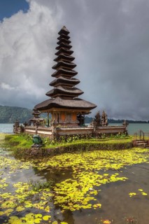 Pura Ulun Danu Bratan temple with a Balinese pagoda