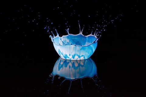 Drop made of milk