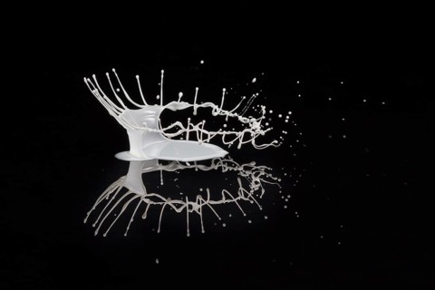 Drop made of milk