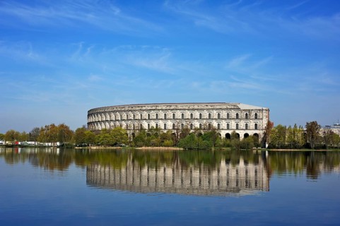 Complete view of the former unfinished Congress Hall of the NSDAP 1933-1945
