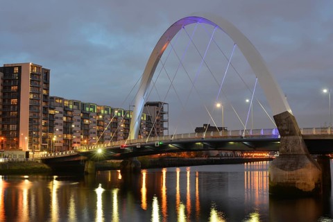 Clyde Arc with the River Clyde