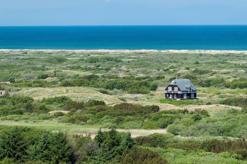 Solitary house on the coast
