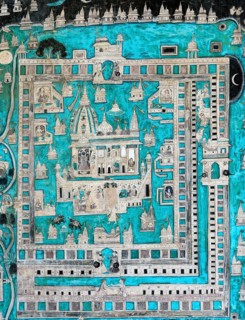 Representation of a temple area