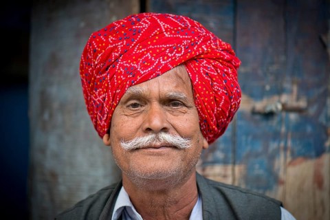 Indian man with a red turban