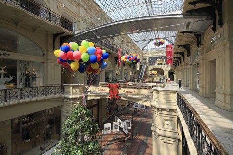 Covered passage in the GUM department store on Red Square