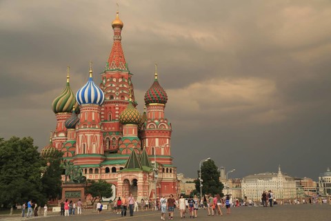 Krasnaya Ploshchad or Red Square with St. Basil's Cathedral