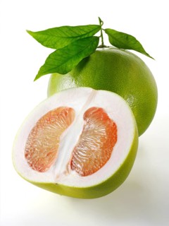 Half and whole pomelo