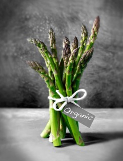 Bunch of organic asparagus spears
