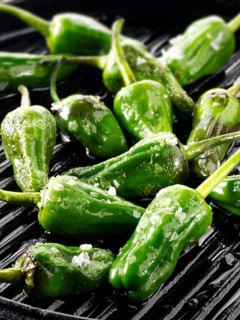 Griddled whole padron peppers