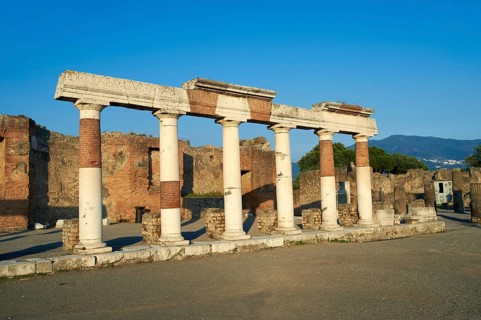 The Roman columns of the Building of Eumachia