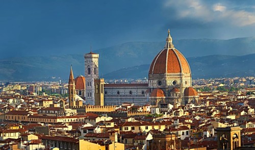 Panoramic view of Florence with the Duomo