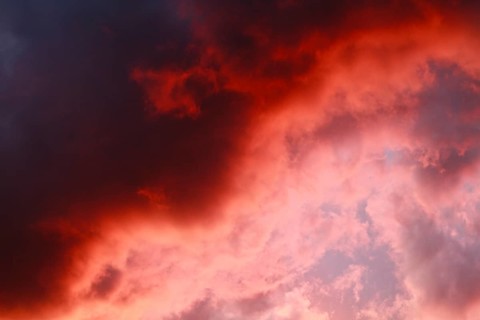 Red clouds