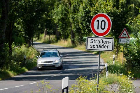A car travelling on the L657 road
