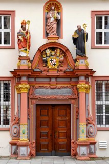 Renaissance portal with the figures of St. Boniface