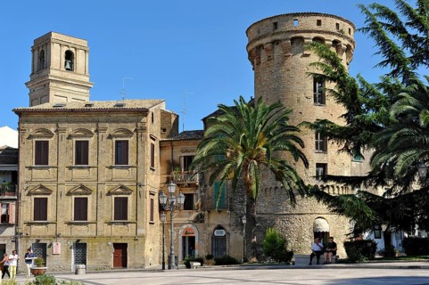 Bell tower of the church Chiesa di Maria Santissima del Carmine