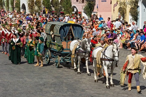 Team of horses with royal carriage